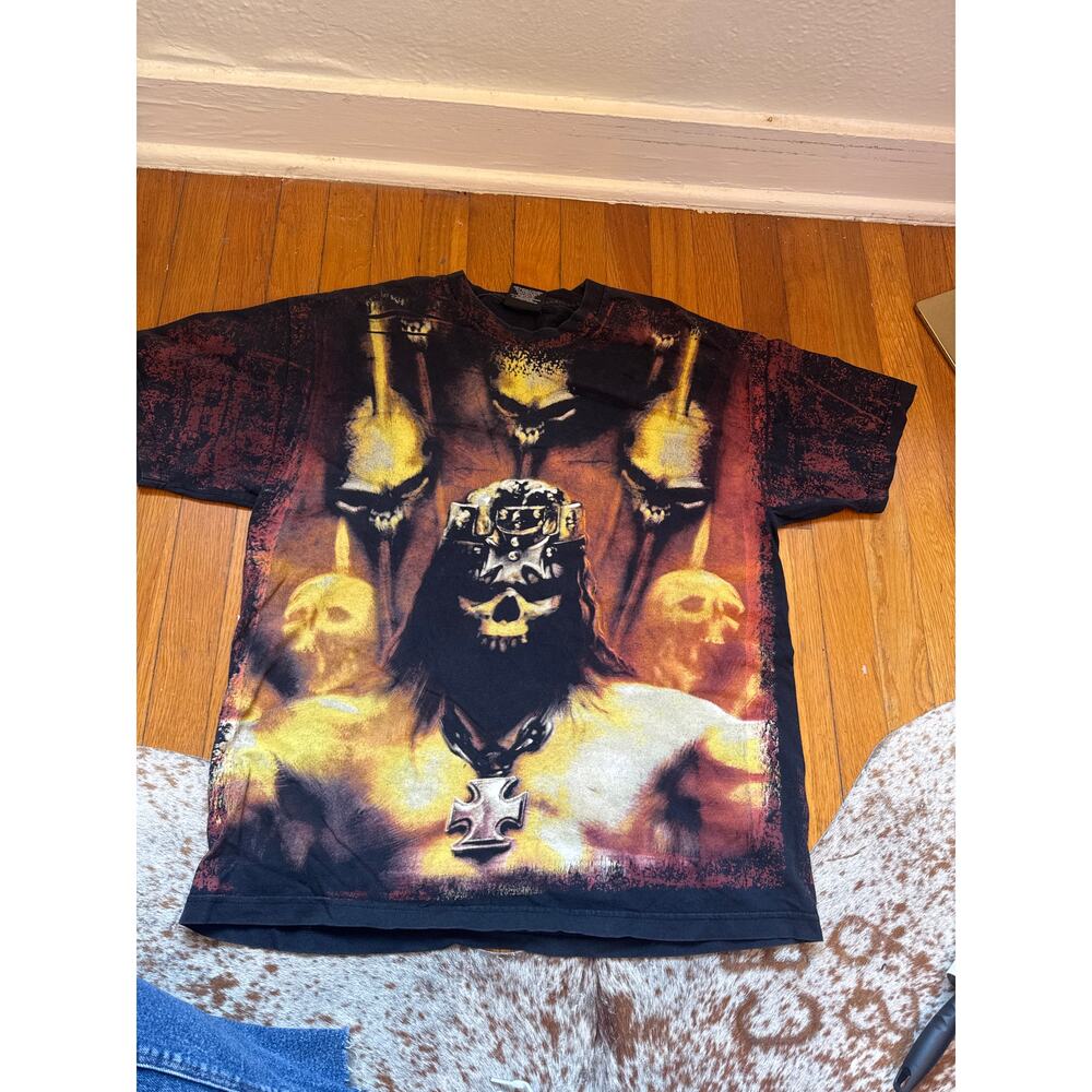 VTG TRIPLE H HUNTER HEARST HELMSLEY WWE WWF ALL OVER PRINT WRESTLING SHIRT